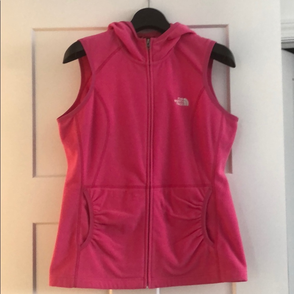 North Face Pink Thin Fleece Vest